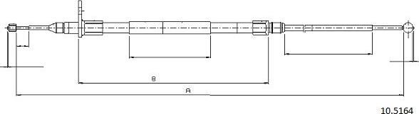 Cabor 10.5164 - Тросик, cтояночный тормоз autosila-amz.com
