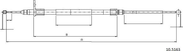 Cabor 10.5163 - Тросик, cтояночный тормоз autosila-amz.com