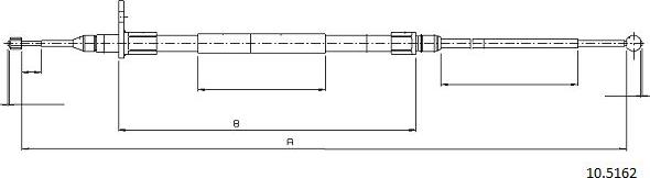 Cabor 10.5162 - Тросик, cтояночный тормоз autosila-amz.com