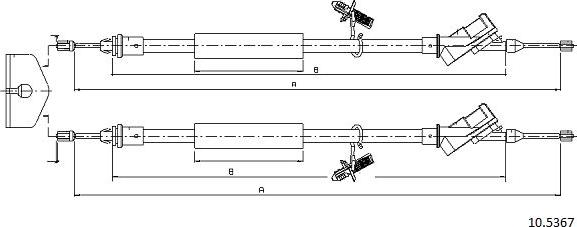 Cabor 10.5367 - Тросик, cтояночный тормоз autosila-amz.com
