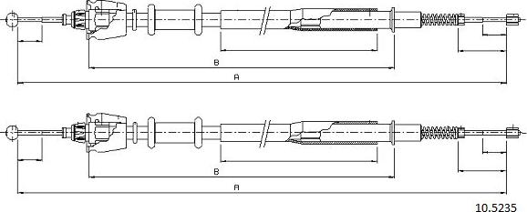 Cabor 10.5235 - Тросик, cтояночный тормоз autosila-amz.com