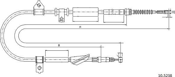 Cabor 10.5238 - Тросик, cтояночный тормоз autosila-amz.com