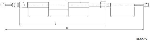 Cabor 10.6689 - Тросик, cтояночный тормоз autosila-amz.com