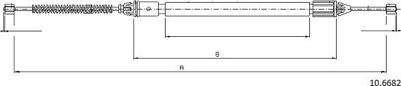 Cabor 10.6682 - Тросик, cтояночный тормоз autosila-amz.com