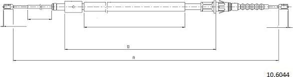 Cabor 10.6044 - Тросик, cтояночный тормоз autosila-amz.com