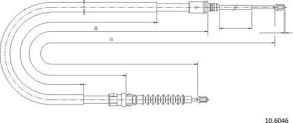 Cabor 10.6046 - Тросик, cтояночный тормоз autosila-amz.com