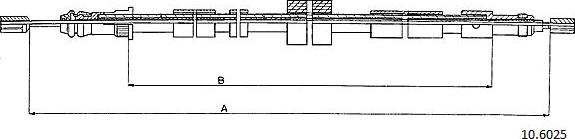 Cabor 10.6025 - Тросик, cтояночный тормоз autosila-amz.com