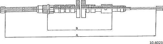 Cabor 10.6023 - Тросик, cтояночный тормоз autosila-amz.com