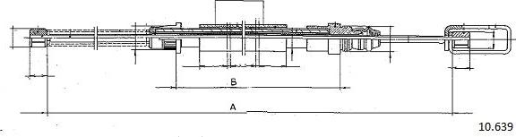 Cabor 10.639 - Тросик, cтояночный тормоз autosila-amz.com