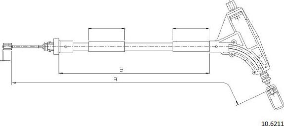 Cabor 10.6211 - Тросик, cтояночный тормоз autosila-amz.com