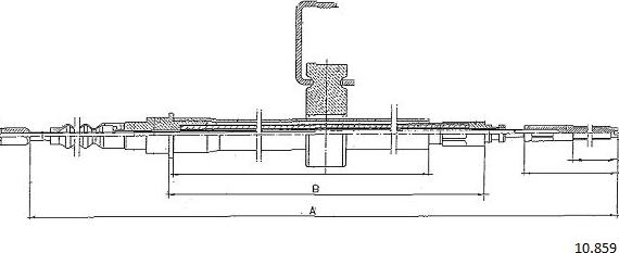 Cabor 10.859 - Тросик, cтояночный тормоз autosila-amz.com