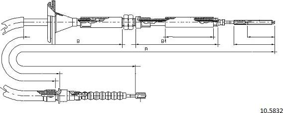 Cabor 10.8532 - Тросик, cтояночный тормоз autosila-amz.com