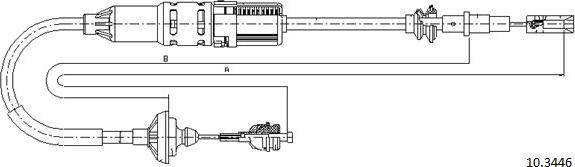 Cabor 10.3446 - Трос, управление сцеплением autosila-amz.com