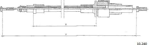 Cabor 10.240 - Трос, управление сцеплением autosila-amz.com