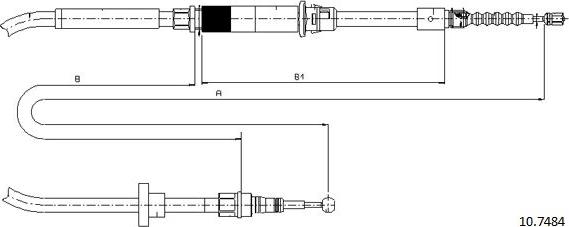 Cabor 10.7484 - Тросик, cтояночный тормоз autosila-amz.com