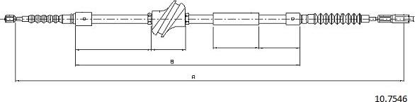 Cabor 10.7546 - Тросик, cтояночный тормоз autosila-amz.com