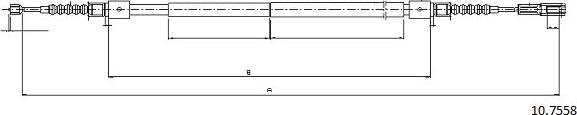 Cabor 10.7558 - Тросик, cтояночный тормоз autosila-amz.com