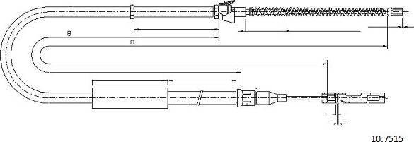 Cabor 10.7515 - Тросик, cтояночный тормоз autosila-amz.com