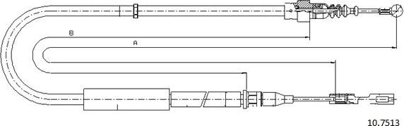 Cabor 10.7513 - Тросик, cтояночный тормоз autosila-amz.com