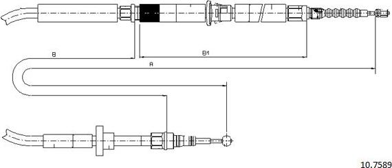 Cabor 10.7589 - Тросик, cтояночный тормоз autosila-amz.com