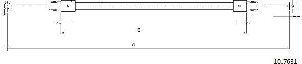 Cabor 10.7631 - Тросик, cтояночный тормоз autosila-amz.com