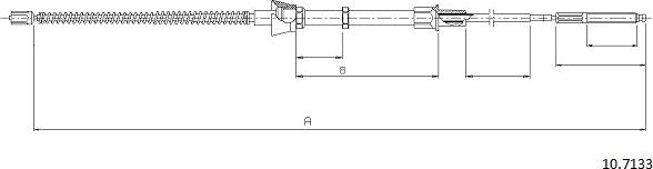 Cabor 10.7133 - Тросик, cтояночный тормоз autosila-amz.com