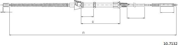 Cabor 10.7132 - Тросик, cтояночный тормоз autosila-amz.com