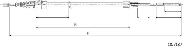 Cabor 10.7137 - Тросик, cтояночный тормоз autosila-amz.com