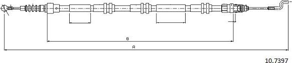 Cabor 10.7397 - Тросик, cтояночный тормоз autosila-amz.com