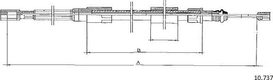 Cabor 10.737 - Тросик, cтояночный тормоз autosila-amz.com
