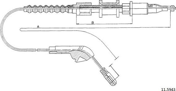 Cabor 11.5943 - Тросик, cтояночный тормоз autosila-amz.com