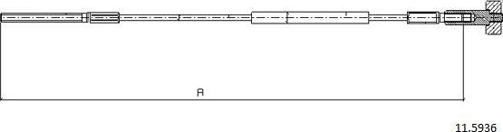 Cabor 11.5936 - Тросик, cтояночный тормоз autosila-amz.com