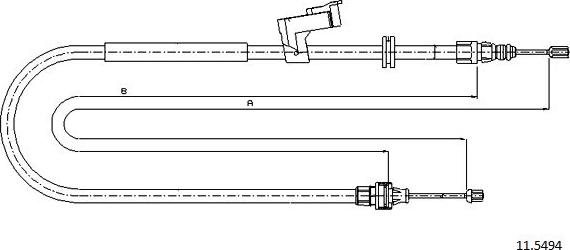 Cabor 11.5494 - Тросик, cтояночный тормоз autosila-amz.com