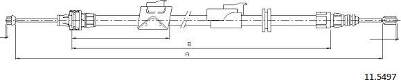 Cabor 11.5497 - Тросик, cтояночный тормоз autosila-amz.com