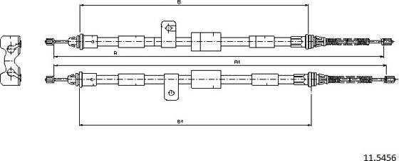 Cabor 11.5456 - Тросик, cтояночный тормоз autosila-amz.com