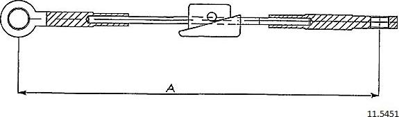 Cabor 11.5451 - Тросик, cтояночный тормоз autosila-amz.com
