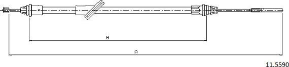 Cabor 11.5590 - Тросик, cтояночный тормоз autosila-amz.com