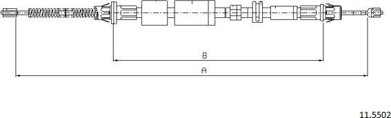 Cabor 11.5502 - Тросик, cтояночный тормоз autosila-amz.com