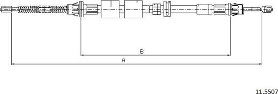 Cabor 11.5507 - Тросик, cтояночный тормоз autosila-amz.com