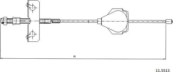 Cabor 11.5513 - Тросик, cтояночный тормоз autosila-amz.com