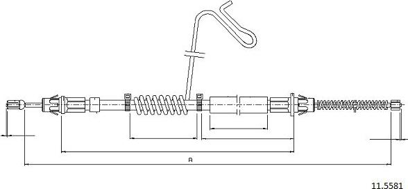 Cabor 11.5581 - Тросик, cтояночный тормоз autosila-amz.com