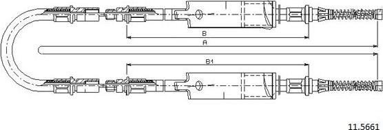 Cabor 11.5661 - Тросик, cтояночный тормоз autosila-amz.com