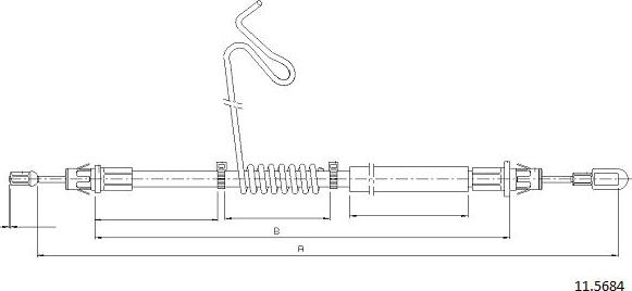 Cabor 11.5684 - Тросик, cтояночный тормоз autosila-amz.com