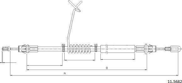 Cabor 11.5682 - Тросик, cтояночный тормоз autosila-amz.com