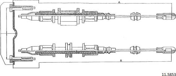 Cabor 11.5853 - Тросик, cтояночный тормоз autosila-amz.com