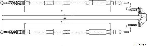 Cabor 11.5867 - Тросик, cтояночный тормоз autosila-amz.com