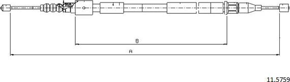 Cabor 11.5759 - Тросик, cтояночный тормоз autosila-amz.com