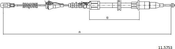 Cabor 11.5753 - Тросик, cтояночный тормоз autosila-amz.com