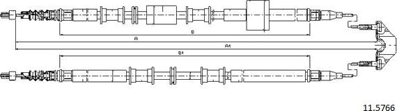 Cabor 11.5766 - Тросик, cтояночный тормоз autosila-amz.com