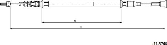 Cabor 11.5768 - Тросик, cтояночный тормоз autosila-amz.com